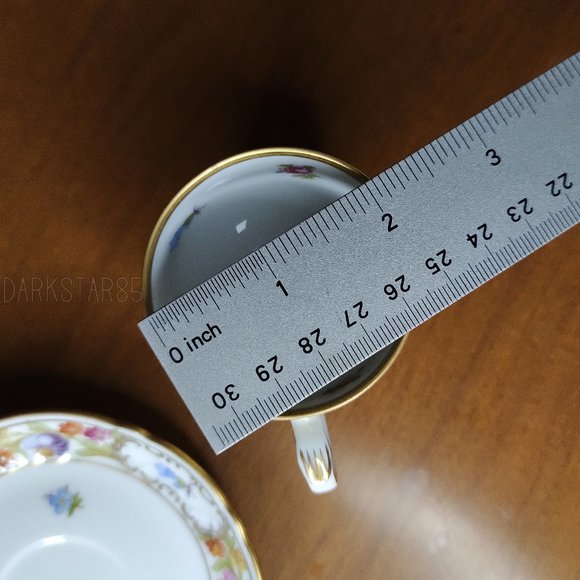 Schumann Bavaria Germany Empress Dresdner Flowers Demitasse Teacup & Saucer - Picture 8 of 9